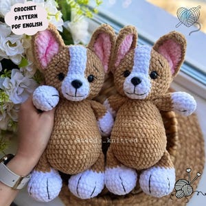 Dog Crochet Pattern, Puppy Crochet Pattern, Amigurumi Puppy Corgi pattern, Amigurumi   Puppy, Puppy Crochet Pattern In English