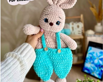Haakpatroon konijn: amigurumi knuffel konijn (pdf-patroon Engels)