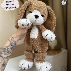 Dog Crochet Pattern,  Amigurumi Puppy Spaniel Crochet Pattern, Puppy Spaniel Comforter Crochet Pattern, Dog Comforter, Pattern In English