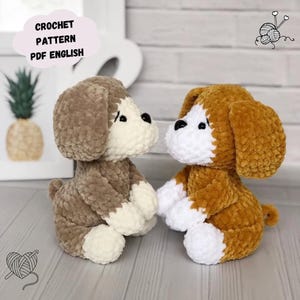 Hunde Häkelanleitung, Puppy Häkelanleitung, Amigurumi Puppy Häkelanleitung, Hund Amigurumi Häkelanleitung