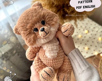 Spitz Dog Crochet Pattern: Amigurumi Puppy, Animal Toy (PDF Pattern English)