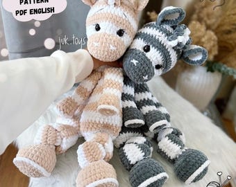 Zebra Comforter Crochet Pattern: Amigurumi Animal Toy (PDF Pattern English)