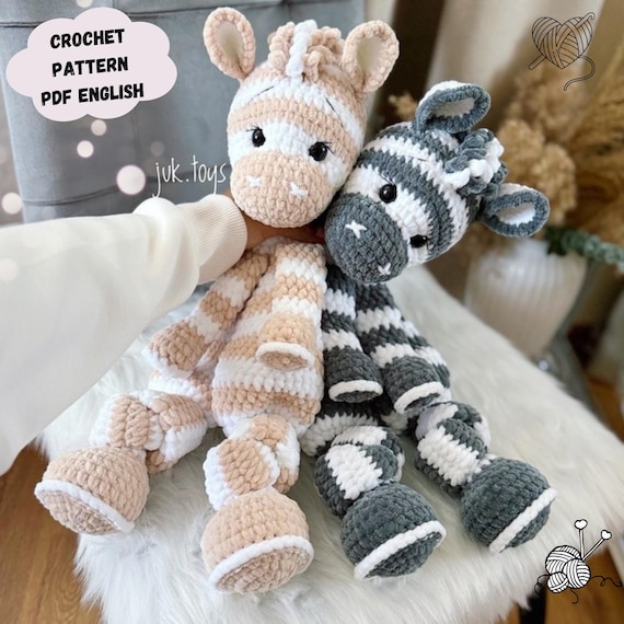 Zebra Comforter Crochet Pattern: Amigurumi Animal Toy (PDF Pattern English)