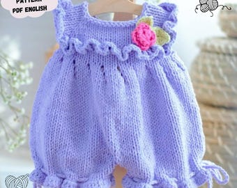 Romper The Rose, Jumpsuit for Toy Knit Pattern + Clothes (Fits 30-32 cm Toy) PDF English