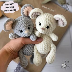 Mini Mice And Fox Crochet Pattern, Mini Mouse Amigurumi Crochet Pattern, Mini Fox Amigurumi Crochet Pattern, Pattern In English