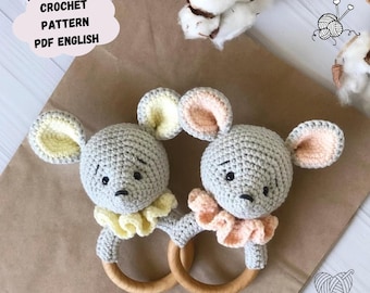 Mouse Rattle Crochet Pattern: Amigurumi Toy (PDF Pattern English)