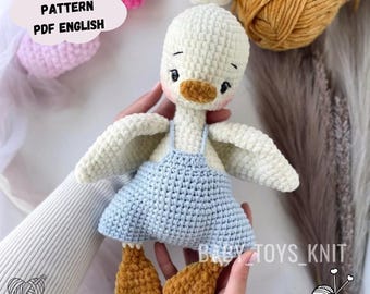 Duck Crochet Pattern: Plush Duckling Amigurumi Toy (PDF Pattern English)