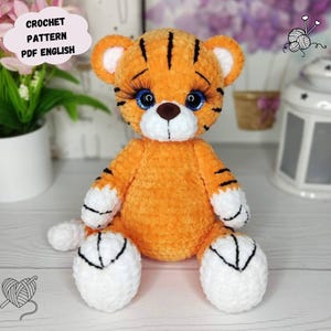 Tiger Crochet Pattern, Amigurumi Tiger Crochet Pattern, Baby Tiger Crochet Animal, Handmade Crochet Pattern, Pattern English Tutorial