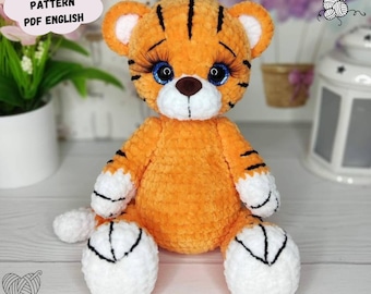 Tiger Crochet Pattern: Amigurumi Plush Baby Animal (PDF Pattern English)