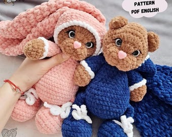 Bear in Bunny Suit Crochet Pattern: Amigurumi Plush Toy (PDF Pattern English)