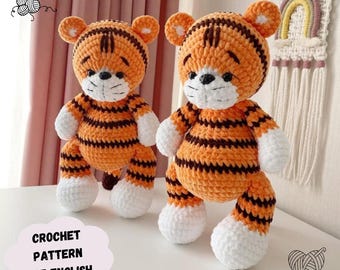 Tiger Amigurumi Crochet Pattern: Handmade Plush Toy (PDF Pattern English)