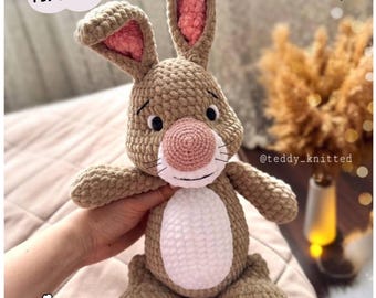Rabbit Crochet Pattern: Plush Amigurumi Toy (PDF Pattern English)