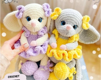 Little Mouse Crochet Pattern: Rat Amigurumi Plush Toy with Clothes (PDF Pattern English)