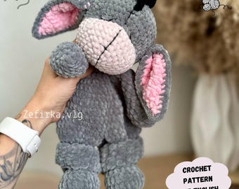 Donkey Comforter Crochet Pattern: Amigurumi Animal Toy (PDF Pattern English)