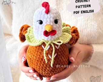 Chicken Crochet Pattern: Easy Amigurumi Plush Toy (PDF Pattern English)