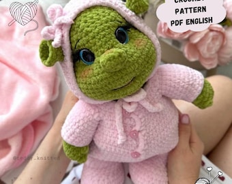 Ogre Jumpsuit and Cap Crochet Pattern: Amigurumi Plush Toy (PDF Pattern English)