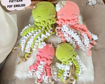 Jellyfish Crochet Pattern: Amigurumi Toy Animal (PDF Pattern English)