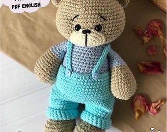 Schema all'uncinetto per orsacchiotto, peluche amigurumi facile (schema PDF in inglese)