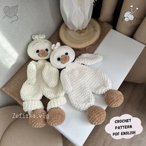 Goose Crochet Pattern, Amigurumi Goose Comforter, Goose Amigurumi Crochet Pattern, Duck Comforter Crochet Pattern
