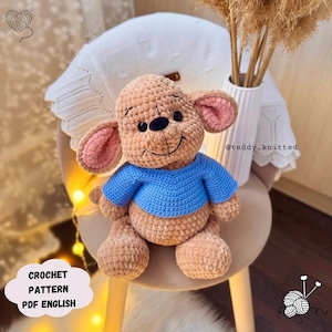 Roo Crochet Pattern, Roo Amigurumi Crochet pattern, Litlle Roo Crochet Pattern, Little Roo Animal Crochet, Roo Toy Crochet, Pattern English