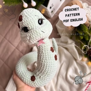 Snake Crochet Pattern, Christmas Snake Crochet Pattern, Snake Amigurumi, Snake plush crochet pattern, Amigurumi tutorial in English