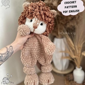 Virkmönster för lejon: Amigurumi-täckleksak (PDF-mönster engelska)