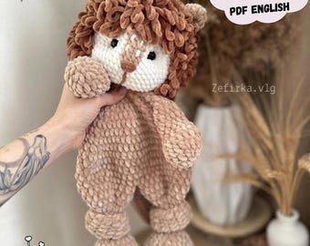 Lion Crochet Pattern: Amigurumi Comforter Toy (PDF Pattern English)