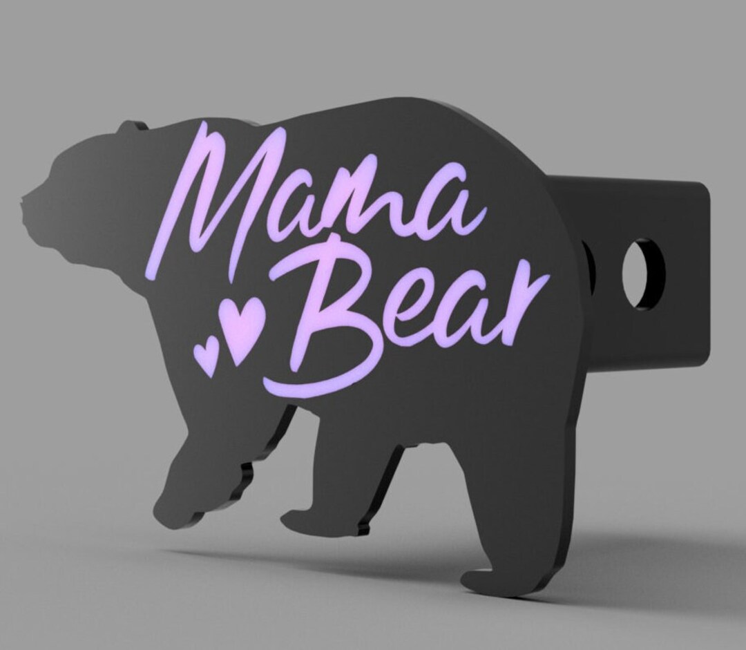 3D Printed Mama Bear Hitch Cover Great SUV Accessory Perfect Etsy