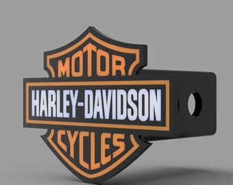 Harley Davidson Hitch Cover - Custom Motorcycle Trailer Tow Plug - Heavy Duty Chrome Emblem - Unique Biker Gift