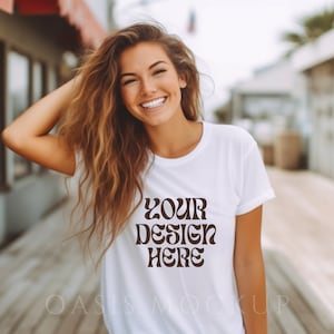 Bella canvas 3001 mockup, Bella canvas witte T shirt mockup, model mockup, Bella canvas wit shirt, Boho mockup, tshirt mockup, tee mockup
