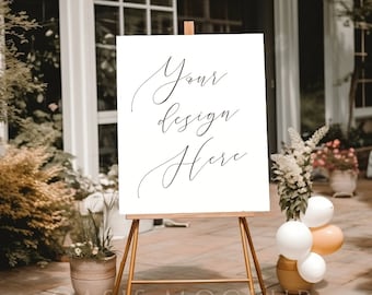 Easel Mockup, Easel Sign Mockup, Bridal Shower Sign Mockup, Welcome Sign Mockup, Wedding Easel Mockup, Blank Easel Mockup, 24x30" Poster