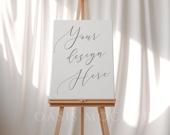 Easel Mockup, Easel Sign Mockup, Bridal Shower Sign Mockup, Welcome Sign Mockup, Wedding Sign Mockup, Minimalist Easel Mockup, 18x24" Poster
