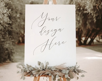 Welcome Sign Mockup, Easel Mockup, Easel Sign Mockup, Bridal Shower Sign Mockup, Wedding Sign Mockup, Seating Chart Mockup, 24x30" Poster