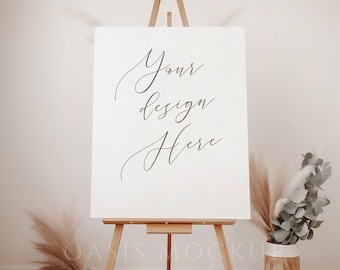 Easel Mockup, Easel Sign Mockup, Bridal Shower Sign Mockup, Welcome Sign Mockup, Wedding Sign Mockup, Blank Easel Mockup, 24x30" Poster