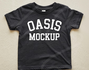 Kids Shirt Mockup, Toddler Tshirt Mockup, Bella Canvas 3001T Dark Grey Heather Mockup, Kids Tshirt Mockup, Flat Lay Kids Tshirt Mockup