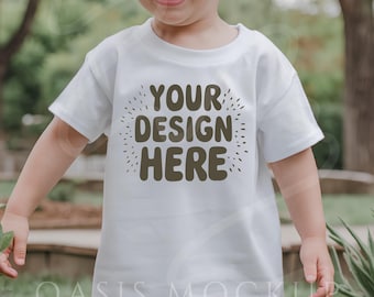 Toddler White Tshirt Mockup, Kids White Shirt Mockup, Bella Canvas 3001 TShirt Mockup, Kids Shirt Mockup, Sublimation Blank Shirt Mockup