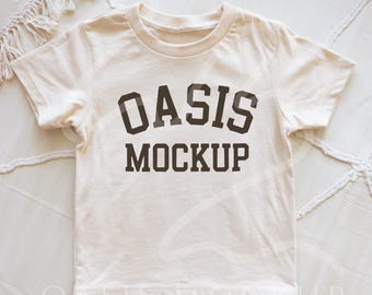 Kid Shirt Mockup, Bella Canvas 3001T Mockup Natural, Toddler Tshirt Mockup, Gender Neutral, Kids Blank Shirt Mockup, Mock Up, Toddler Mockup