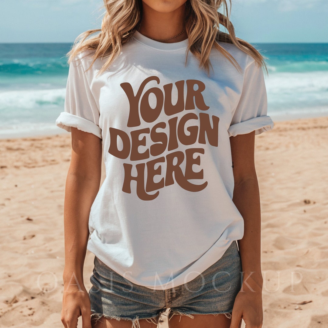 White Bella Canvas 3001 Mockup, Tshirt Mockup, White Shirt Mockup ...
