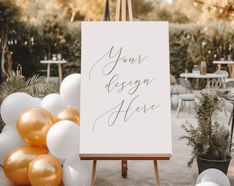 Easel Mockup, Easel Sign Mockup, Guest Seating Mockup, Birthday Sign Mockup, Welcome Sign Mockup, Wedding Sign Mockup, 24x36" Poster, Mockup
