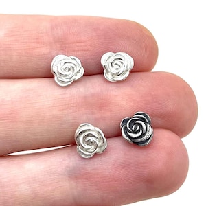 Rose Casting 0.2, Sterling Silver Flower Casting, sterling silver rose Casting, For Jewelry Maker, 925 Jewelry Component, 925 rose cast