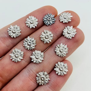 Daisy Flower Casting, Sterling Silver Flower Casting, Wild Flower Casting, For Jewelry Maker, 925 Jewelry Component, 925 Flower cast