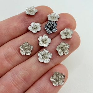 Sakura Flower Casting, Sterling Silver Flower Casting, Cherry Blossom Casting, For Jewelry Maker, 925 Jewelry Component, 925 Flower cast
