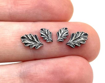 Sterling Silver Oak Leaf Branch Casting, 925 Jewelry Component