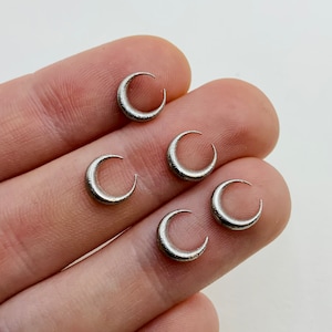 Small Moon Casting, Sterling Silver Flower Casting, sterling silver Moon Casting, For Jewelry Maker, 925 Jewelry Component, 925 moon cast