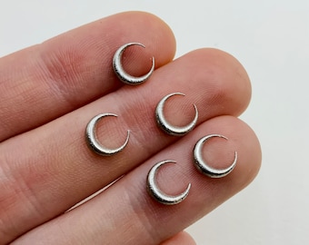 Small Moon Casting, Sterling Silver Flower Casting, sterling silver Moon Casting, For Jewelry Maker, 925 Jewelry Component, 925 moon cast