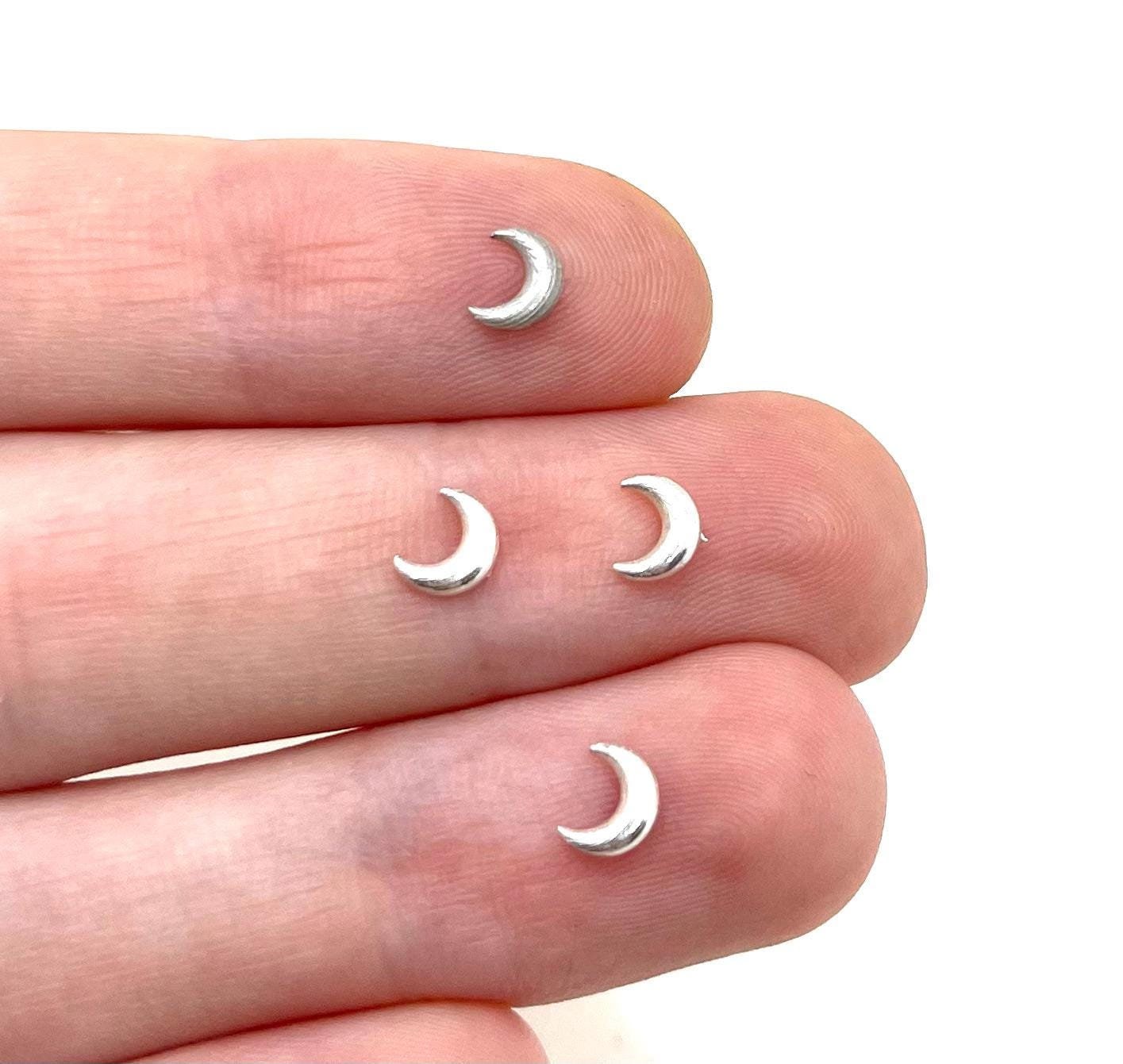 XSmall Moon Casting Sterling Silver Crescent Moon Casting sterling silver Moon Casting For Jewelry Maker 925 Jewelry Component 925 moon cast