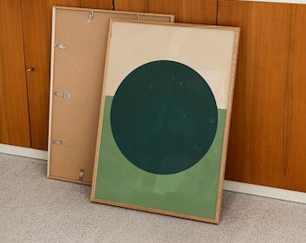 Abstract Green Geometric Print, Mid Century Modern Print, Shape Print, Minimalist Wall Art, Bauhaus Poster, Printable Wall Art, Retro Print