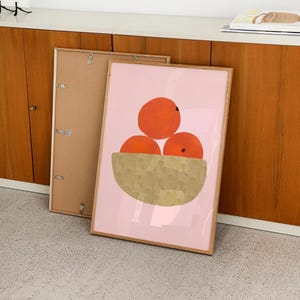 Oranges Poster, Oranges in Bowl Print, Vintage Fruit Poster, Still Life Kitchen Wall Art, Citrus Fruit Print, Fruit Bowl Poster, Printable