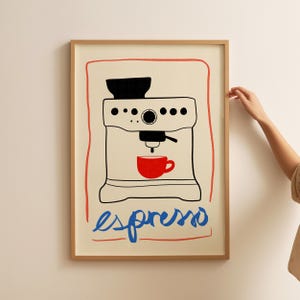 Hand Drawn Coffee Breakfast Print, Coffee Club Print, Cute Coffee Bar Decor, Trendy Kitchen Poster, Funny Coffee Print, Kitchen Decor, Printable Kitchen Wall Art, Coffee Bar Art, Kitchen Digital Print, Coffee Lover Club Print, Coffee Shop Wall Art