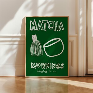 Kitchen Art, Tea Time Kitchen Print, Cup of Tea Art Print, More Matcha, Matcha Gift For Tea Lover, Dining Room Poster, Digital Download, Still Life Tea Poster, Tea Sketch, Tea Cup Poster, Dining Room and Kitchen Posters, Caffe Poster, Coffee Poster